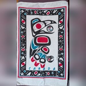 Vintage Raven Tea Towel By Jocelyne Mange.
